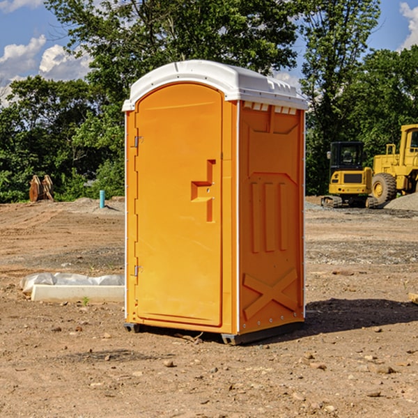 how often are the porta potties cleaned and serviced during a rental period in Trout Valley